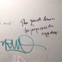 Graffiti pe scarile interioare ale MNAC