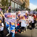 Protest pentru combaterea violenței împotriva femeilor - Bd. Nicoale Bălcescu