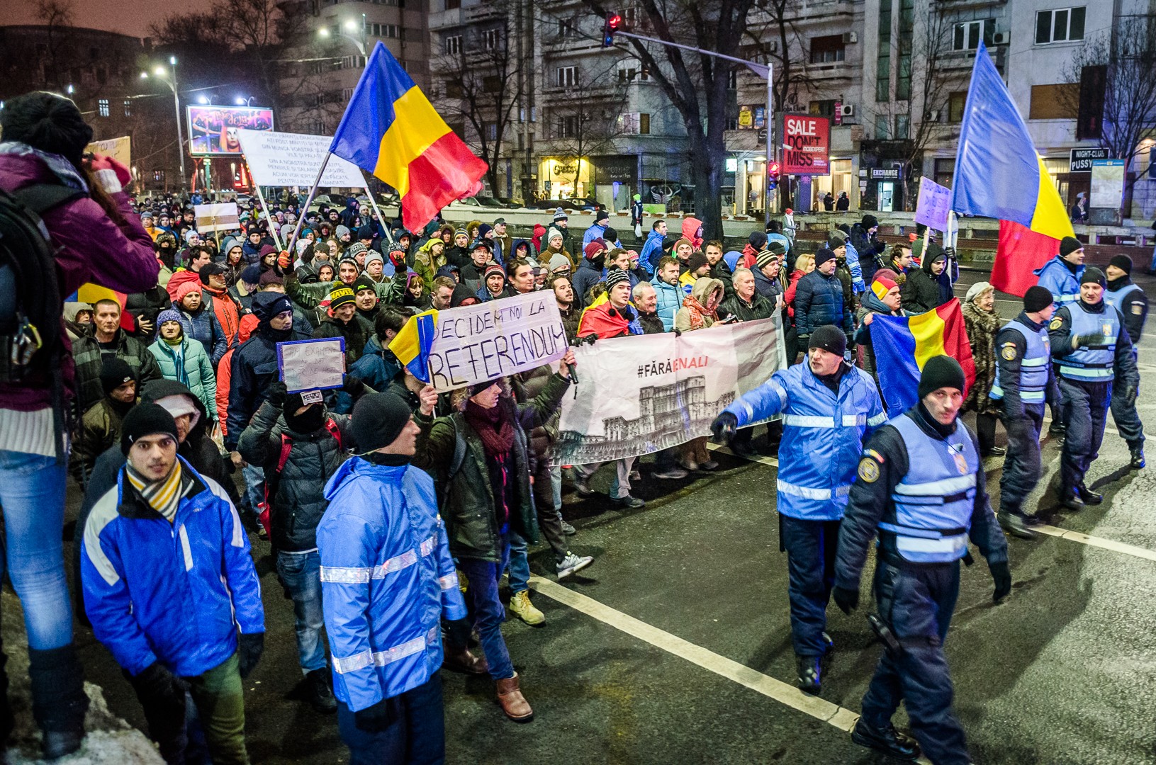Protest anti-amnistie si gratiere 2017 - Bulevardul Nicoale Balcescu