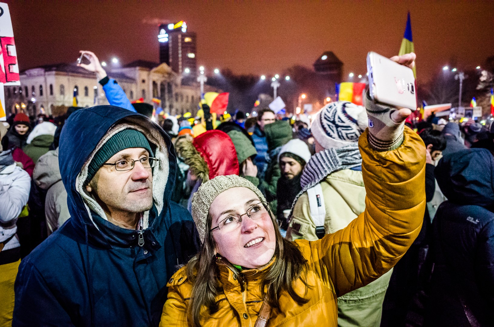 Selfie - Protest anticoruptie - Piata Victoriei
