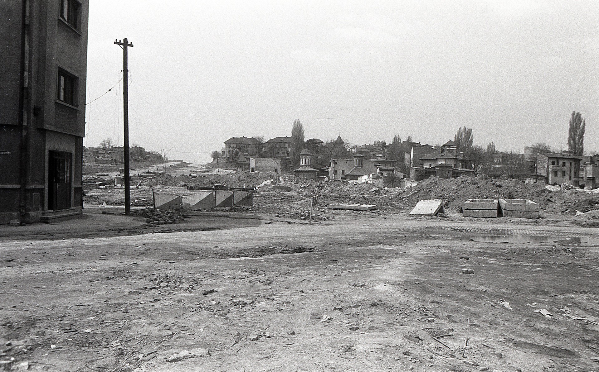 Demolarea cartierului URANUS, amplasamentul Casei Poporului