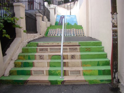 Strada în trepte Xenofon pictată