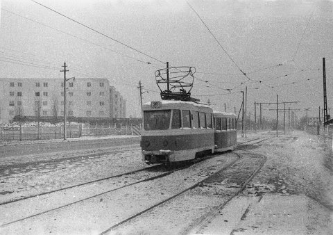 Tramvai linia 28 șoseaua gării Cățelu 17.01.1977