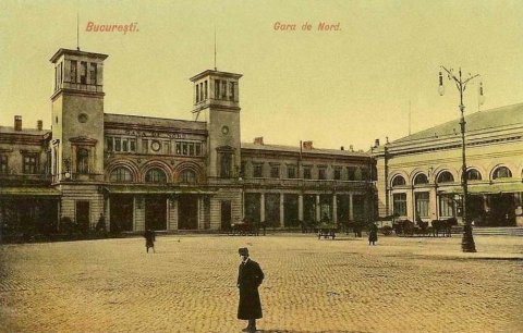 Gara de Nord intrarea principala prin anii 1920