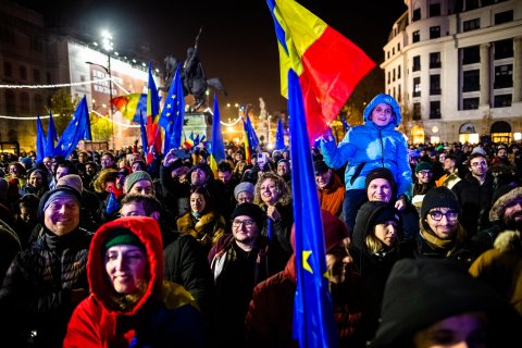 Protest Pro Europa - Piața Universității