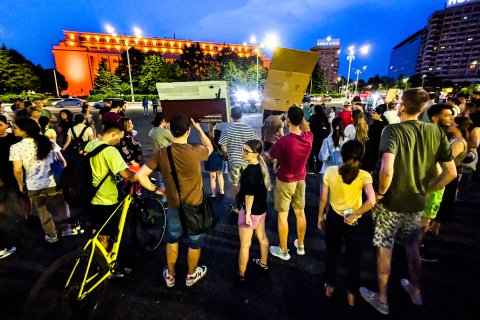 Protest - Alegeri locale - Piața Victoriei