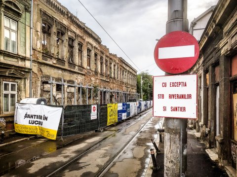 Hanul Solacolu în renovare - Calea Moșilor